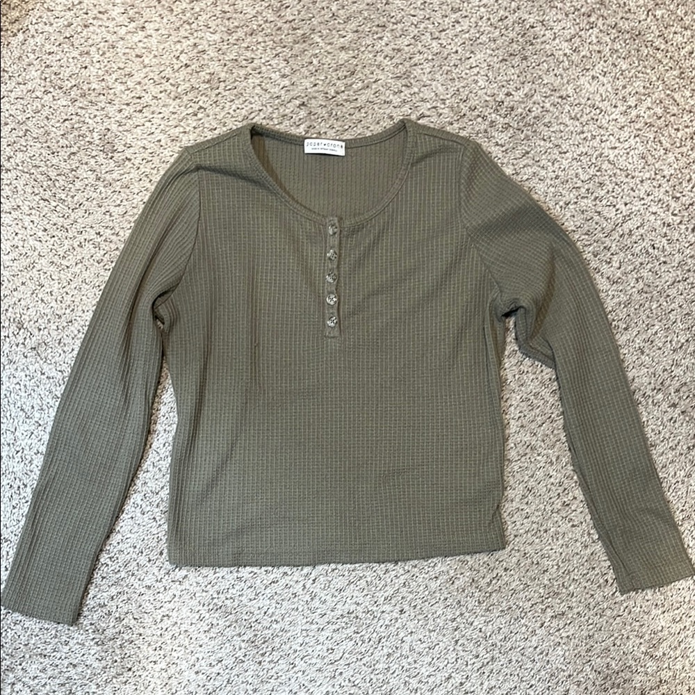 Olive Green Long Sleeve Tee